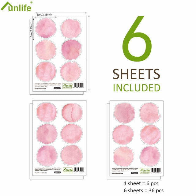 Aquarelle Ink Dot Wall Stickers