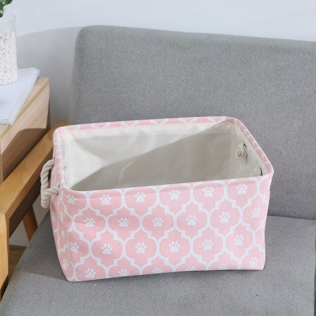 Cube Canvas Fabric Storage Basket