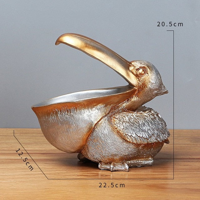 Resin Pelican Figurines Key Holder