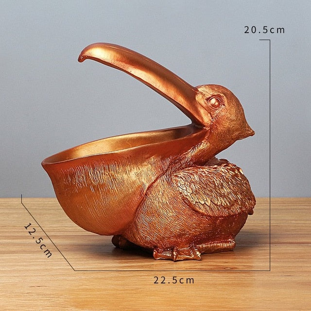 Resin Pelican Figurines Key Holder