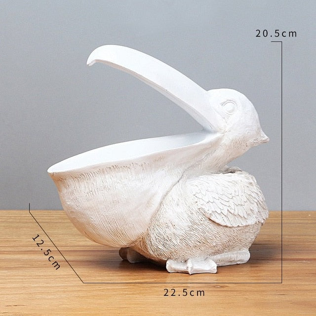 Resin Pelican Figurines Key Holder