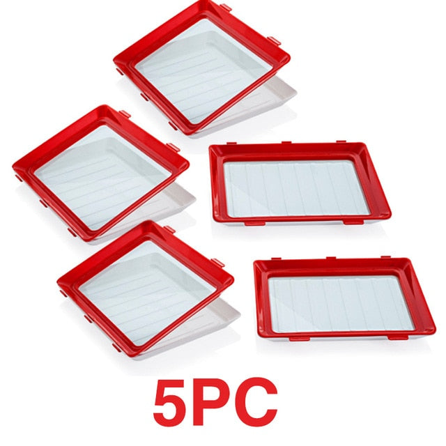 Storage Plate Plastic Food Organizer Set