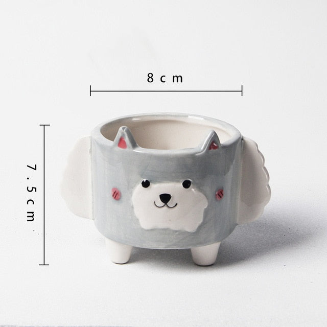 Cartoon Succulent Ceramic Flower Pot