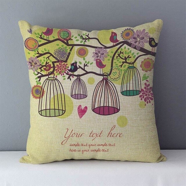 Cartoon Cushion Pillows Cotton Pillowcase