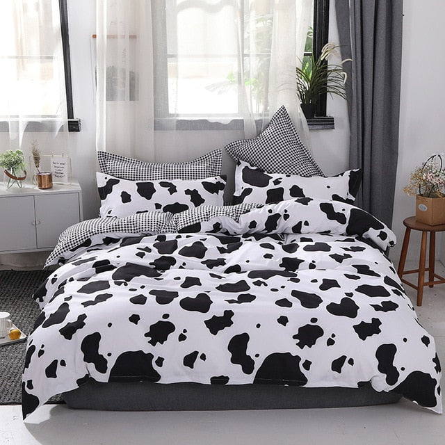 Textile Cyan Cute Cat Kitty Duvet Cover