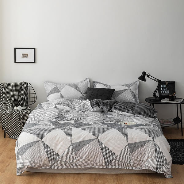 Textile Cyan Cute Cat Kitty Duvet Cover