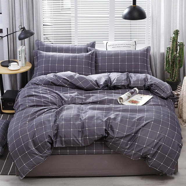 Textile Cyan Cute Cat Kitty Duvet Cover