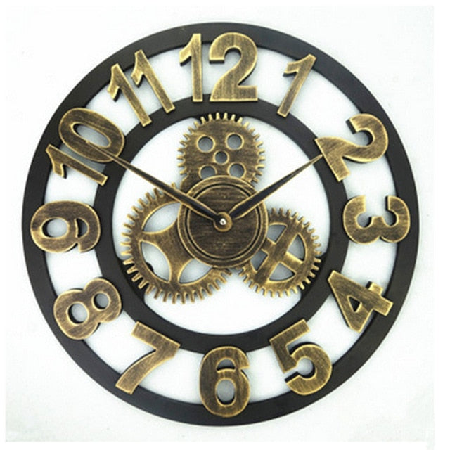 3D Retro Decorative Art Wall Clock