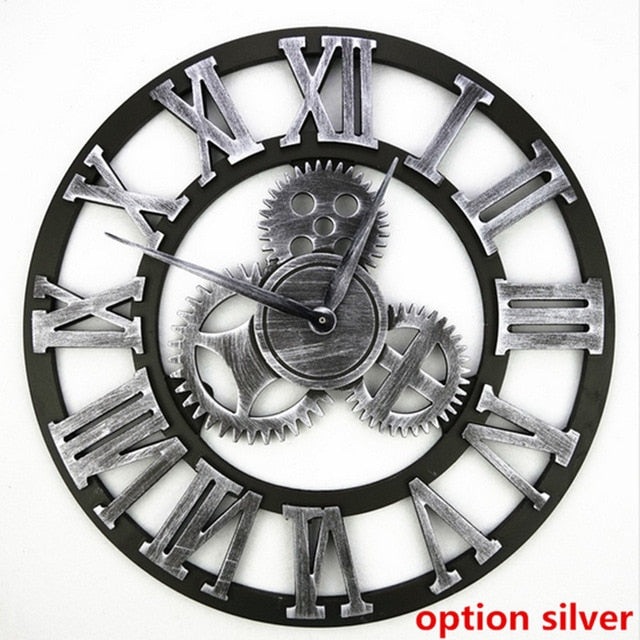 3D Retro Decorative Art Wall Clock