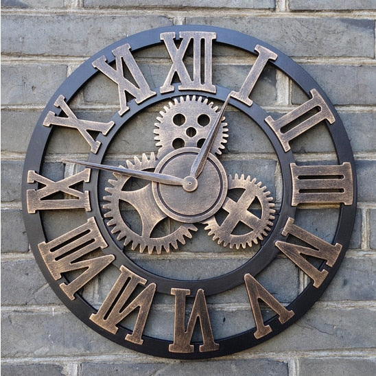 3D Retro Decorative Art Wall Clock