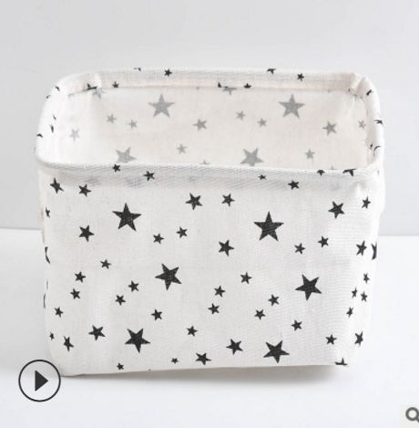 Cotton Linen Desktop Storage Baskets