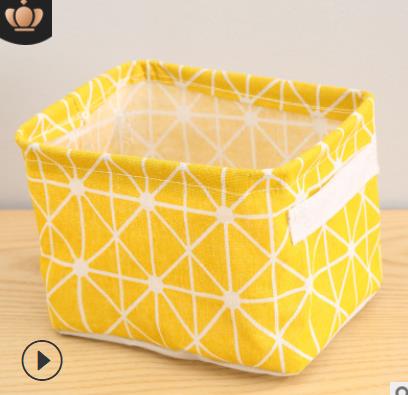 Cotton Linen Desktop Storage Baskets