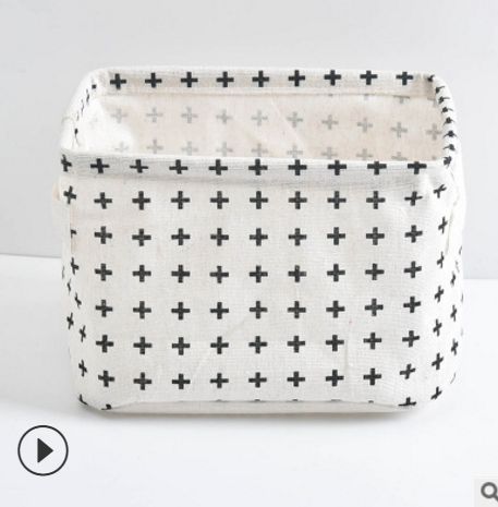Cotton Linen Desktop Storage Baskets