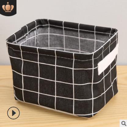 Cotton Linen Desktop Storage Baskets