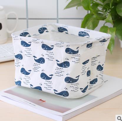 Cotton Linen Desktop Storage Baskets