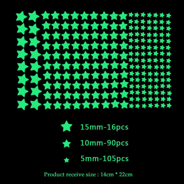 Bubble Luminous Stars Moon Wall Sticker