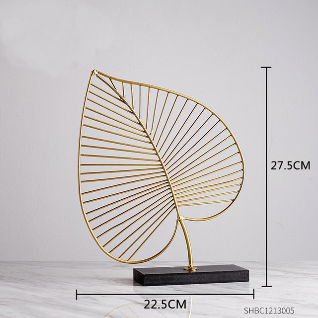Creative Golden plant statue Crafts