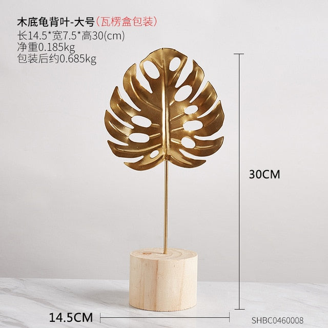 Creative Golden plant statue Crafts