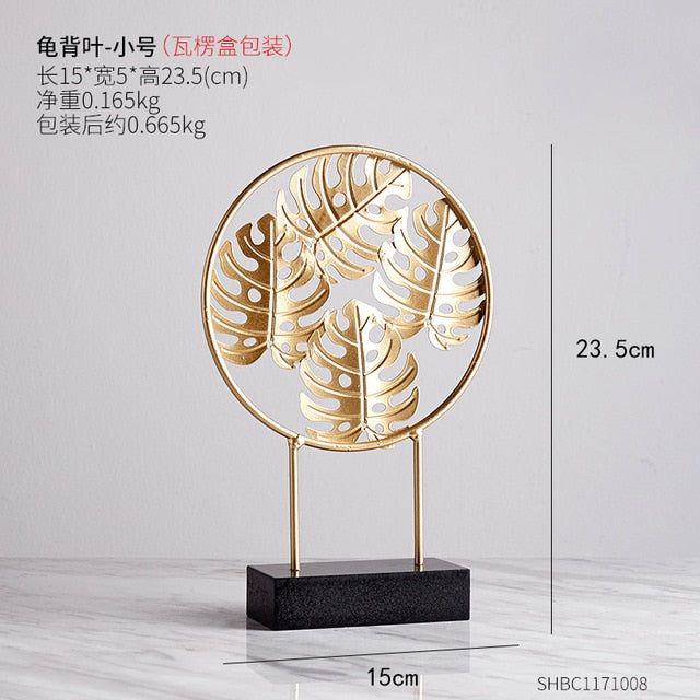Creative Golden plant statue Crafts