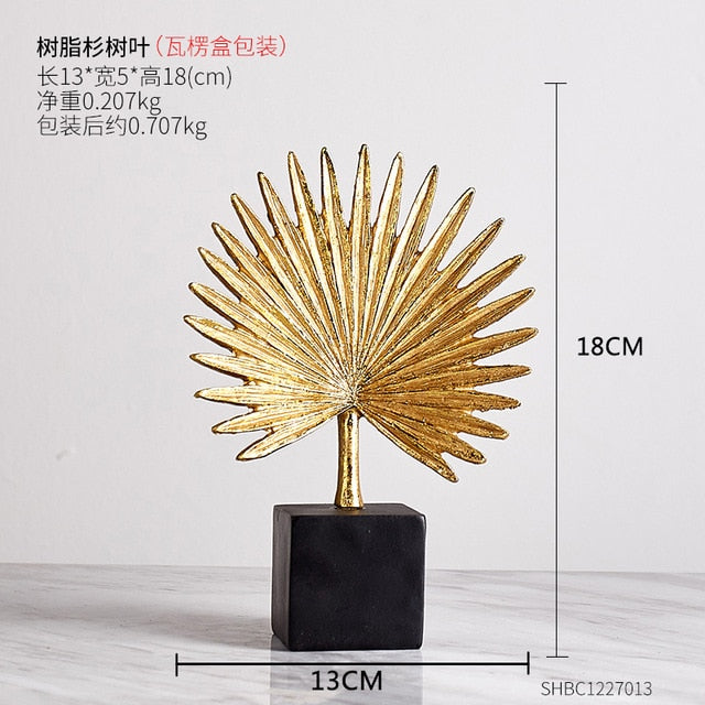 Creative Golden plant statue Crafts