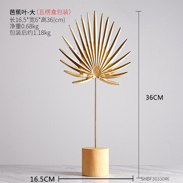 Creative Golden plant statue Crafts