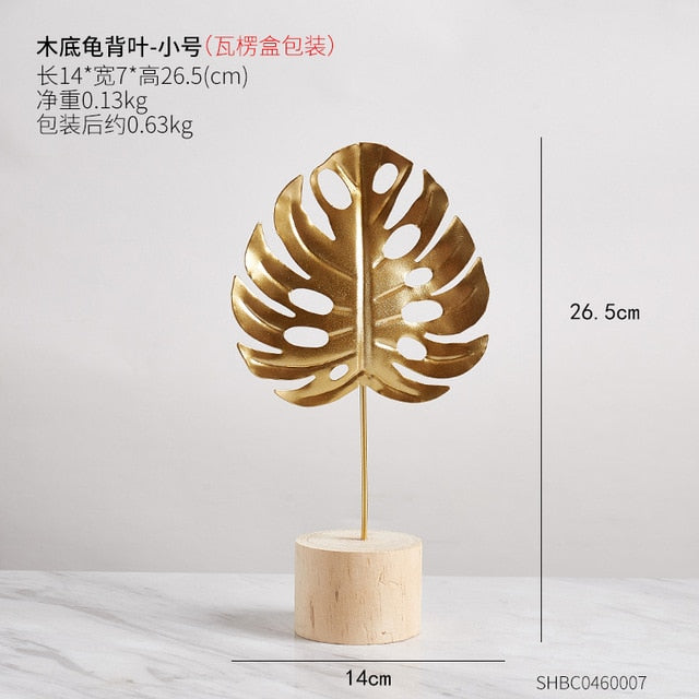 Creative Golden plant statue Crafts