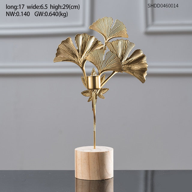 Creative Golden plant statue Crafts