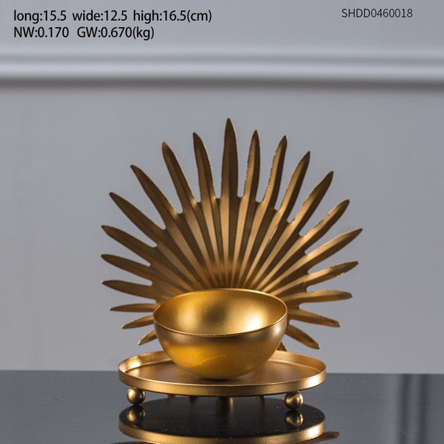 Creative Golden plant statue Crafts