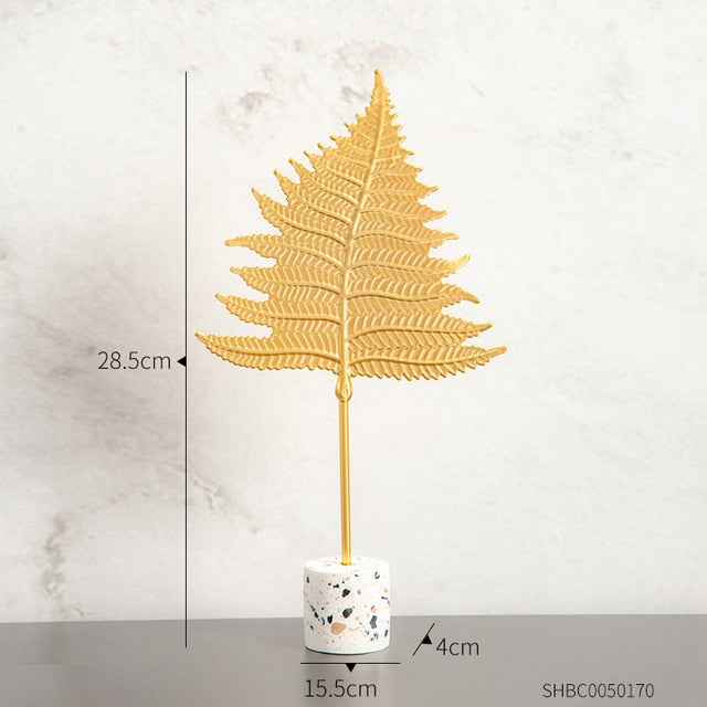 Creative Golden plant statue Crafts
