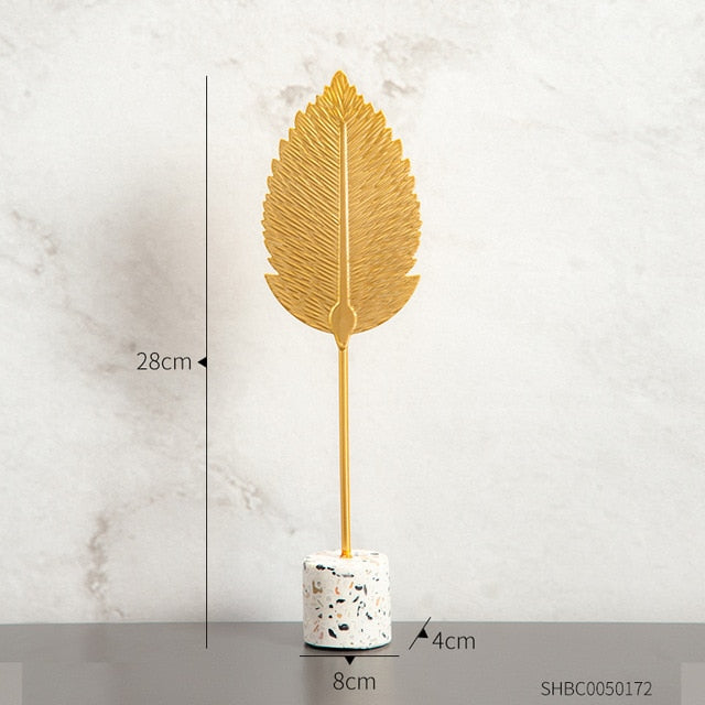 Creative Golden plant statue Crafts