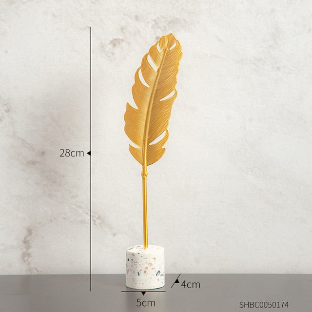 Creative Golden plant statue Crafts