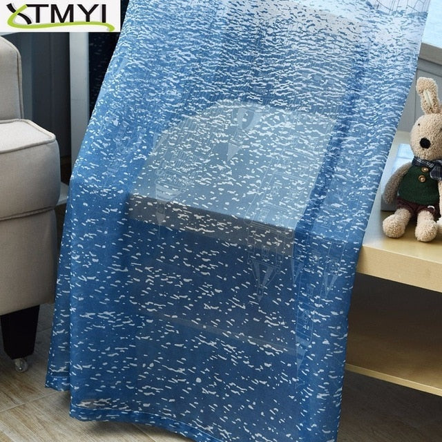 Blackout Curtain For Living Room Children Sea Castle
