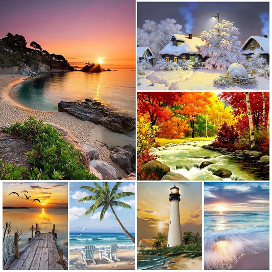 5D Diamond painting landscape