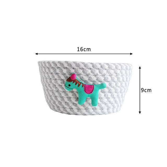 Cartoon Animals Hand Woven Storage Basket