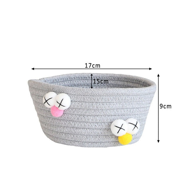 Cartoon Animals Hand Woven Storage Basket