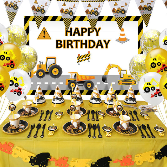 Vehicle Party Decorations Tableware Set