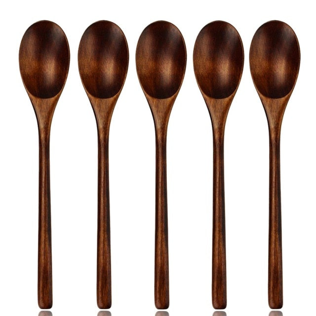 Wooden Spoons, 6 Pieces Wood Soup