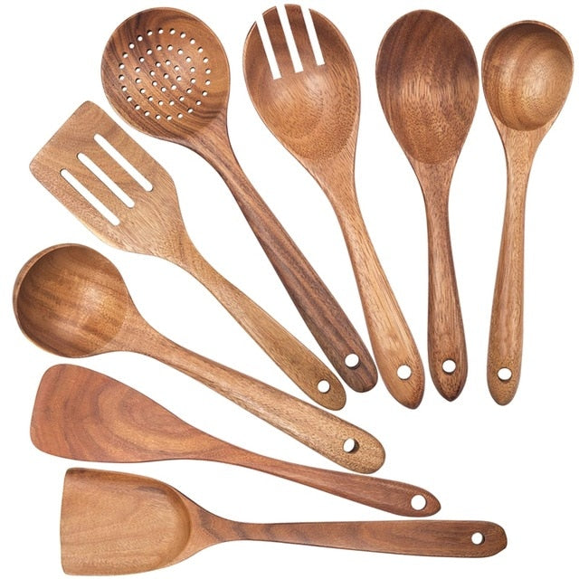 Wooden Spoons, 6 Pieces Wood Soup
