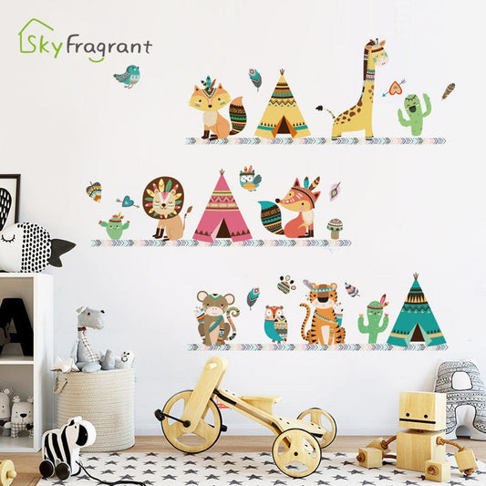 Creative cartoon animal children's room decoration stickers