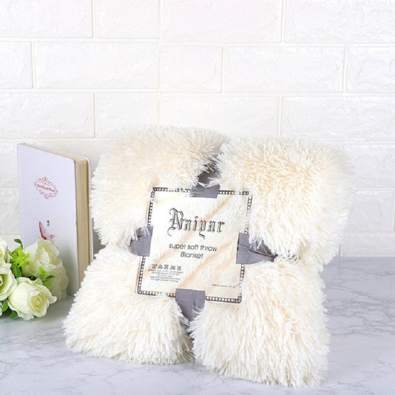 Plush Blanket Long Shaggy Bedding Sheet