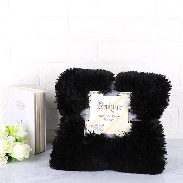 Plush Blanket Long Shaggy Bedding Sheet