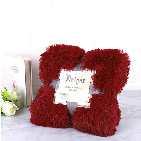 Plush Blanket Long Shaggy Bedding Sheet