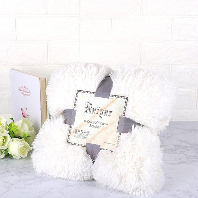 Plush Blanket Long Shaggy Bedding Sheet