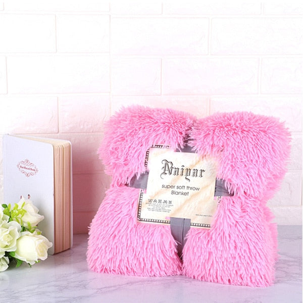 Plush Blanket Long Shaggy Bedding Sheet