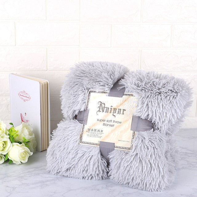 Plush Blanket Long Shaggy Bedding Sheet