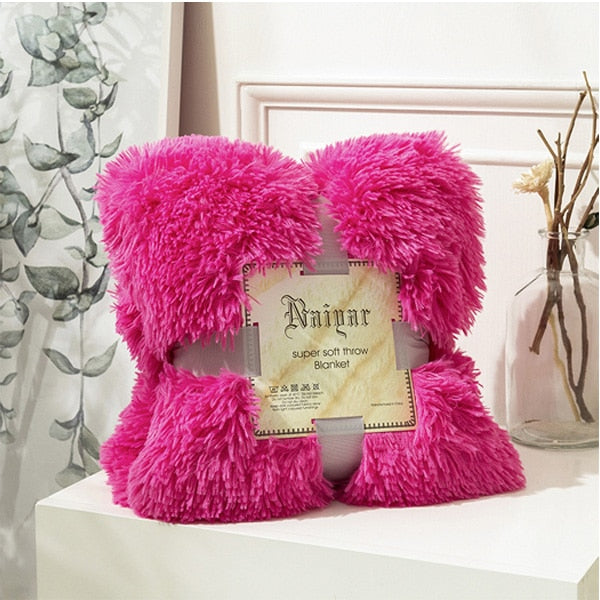 Plush Blanket Long Shaggy Bedding Sheet