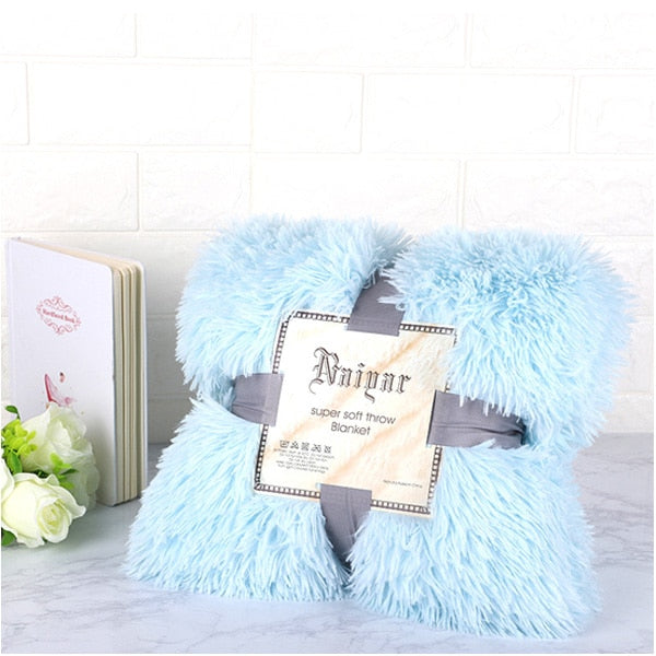 Plush Blanket Long Shaggy Bedding Sheet