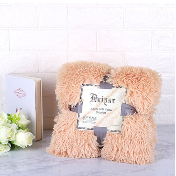 Plush Blanket Long Shaggy Bedding Sheet