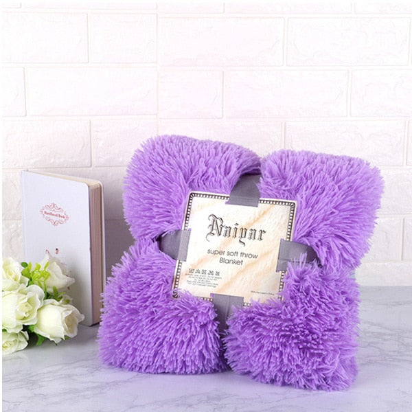 Plush Blanket Long Shaggy Bedding Sheet