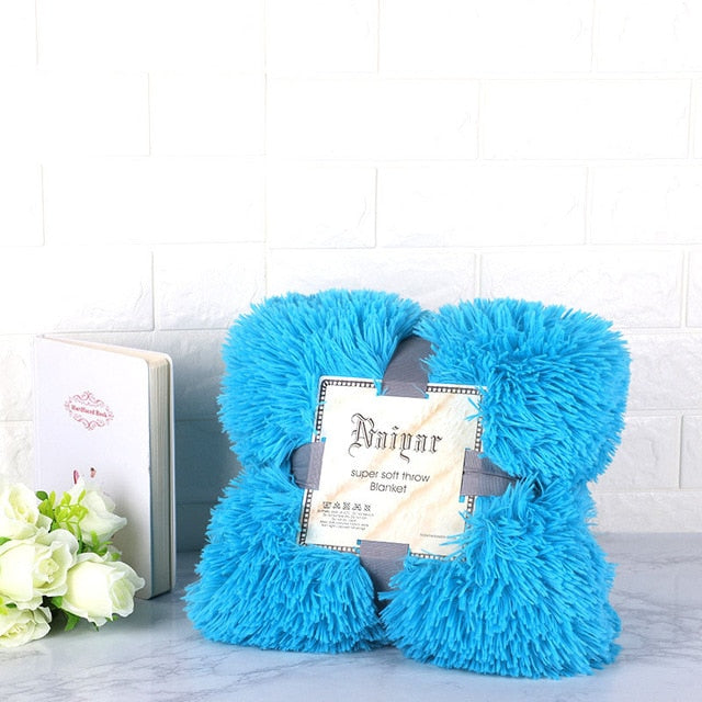 Plush Blanket Long Shaggy Bedding Sheet